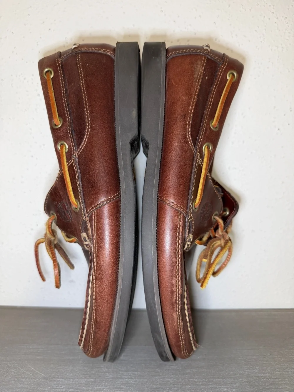 Timberland Men's Leather Boat Shoes Size 10M Brown Genuine Leather Shoes